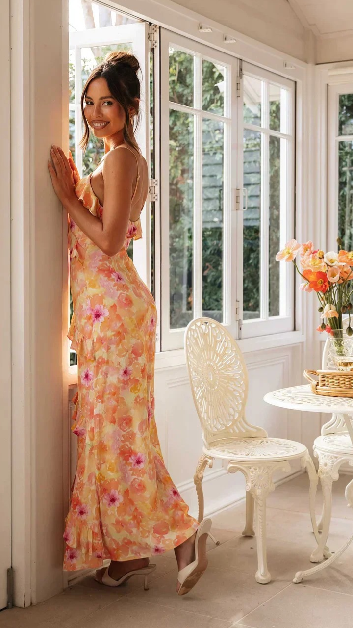 Elegant Layered Dress - Zenith Breeze Maxi