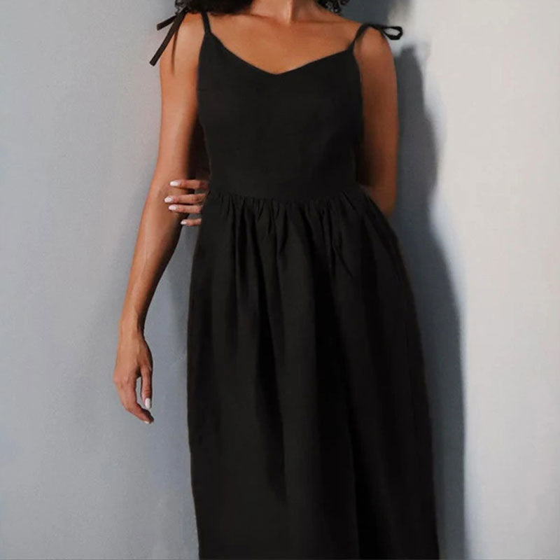 Minimalist V-Neck Maxi – Timeless Elegance