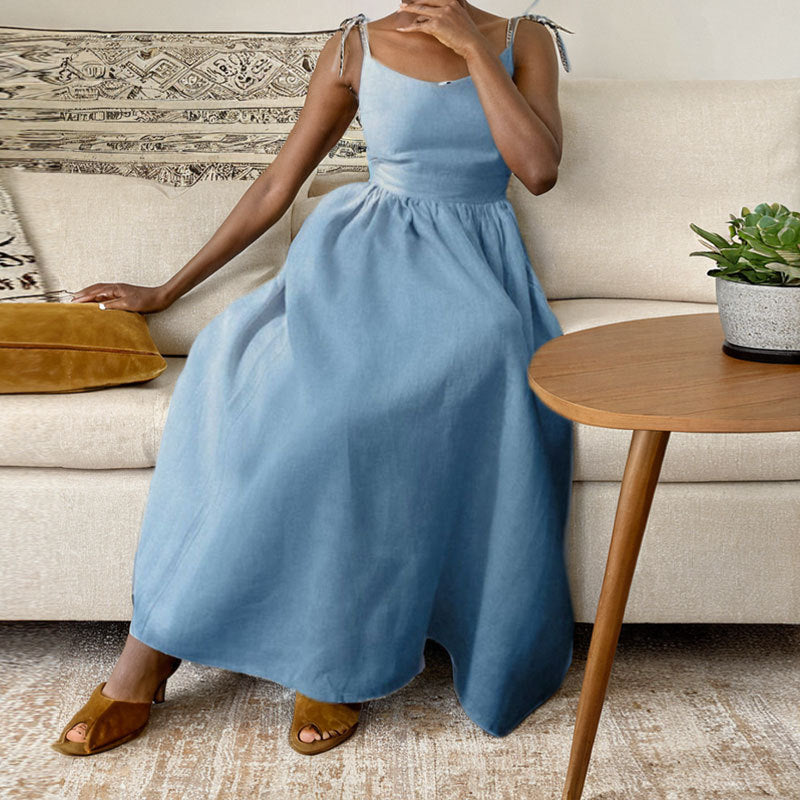 Minimalist V-Neck Maxi – Timeless Elegance