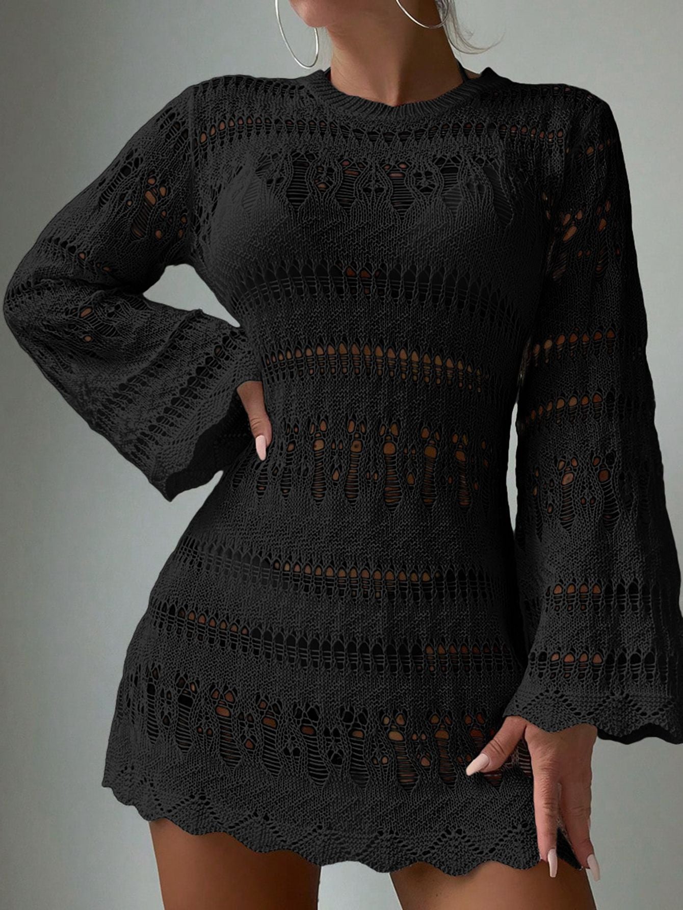 Boho Wave Crochet Dress