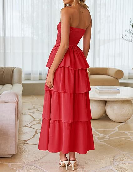 Dress Off-Shoulder Tiered Maxi – Elegant Fit