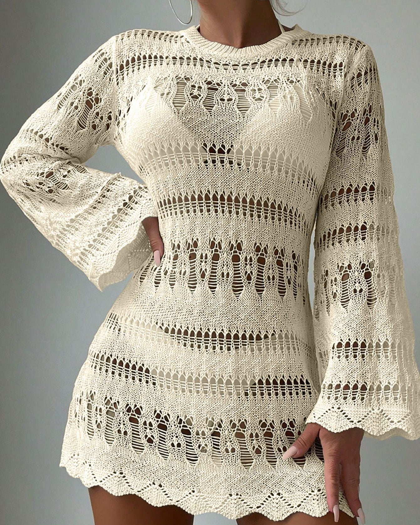 Boho Wave Crochet Dress