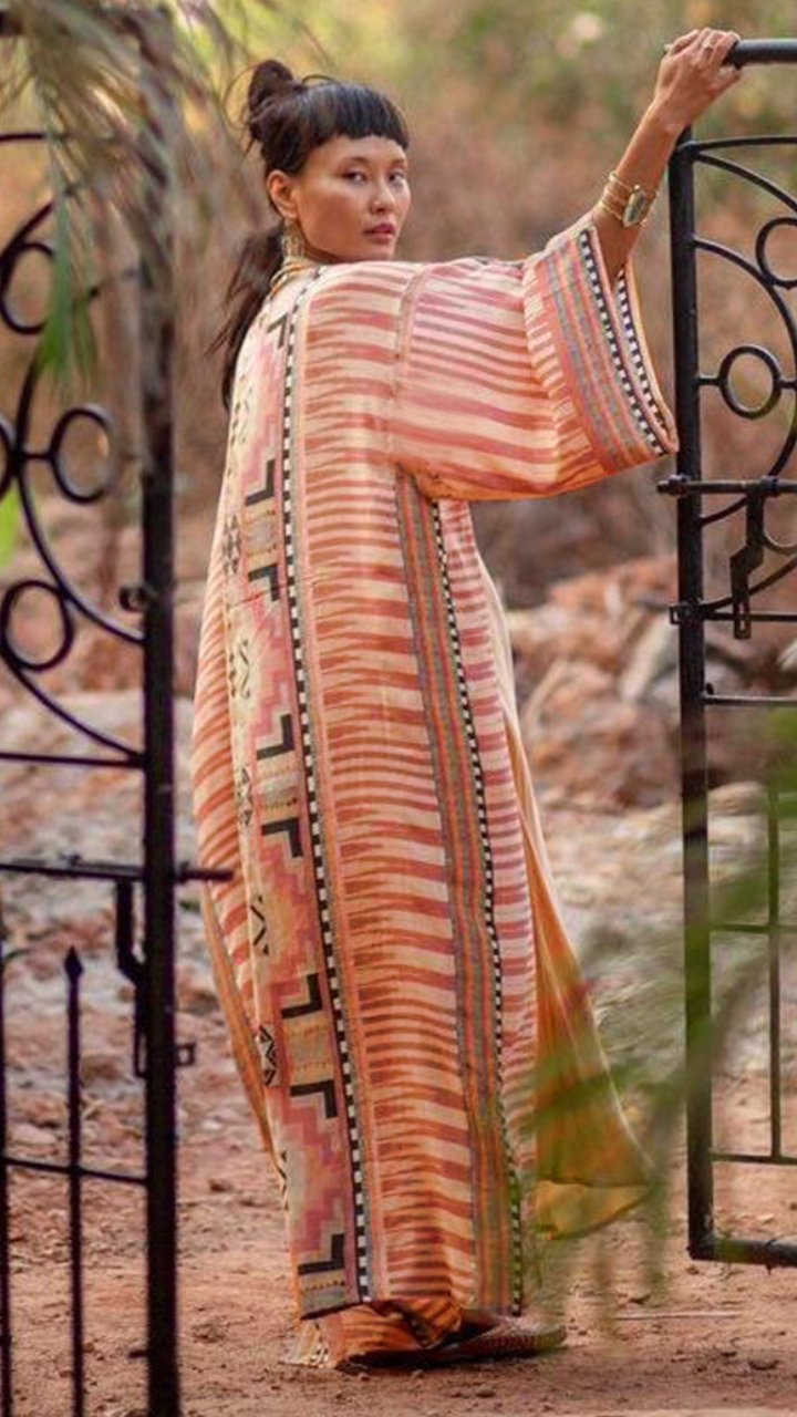 Boho Floral Kimono – Lightweight Beach Cover-Up