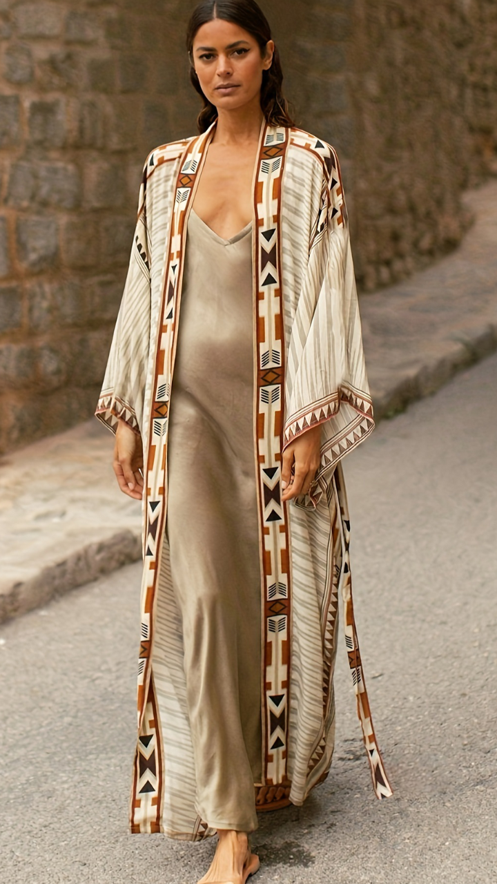 Boho Floral Kimono – Lightweight Beach Cover-Up