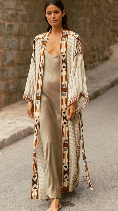 Boho Floral Kimono – Lightweight Beach Cover-Up