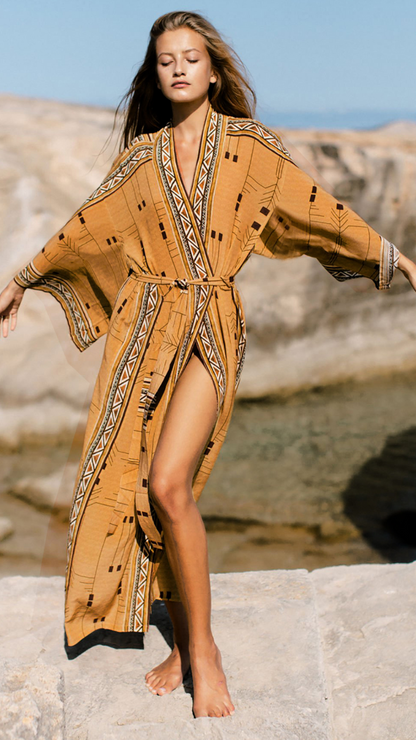 Boho Floral Kimono – Lightweight Beach Cover-Up