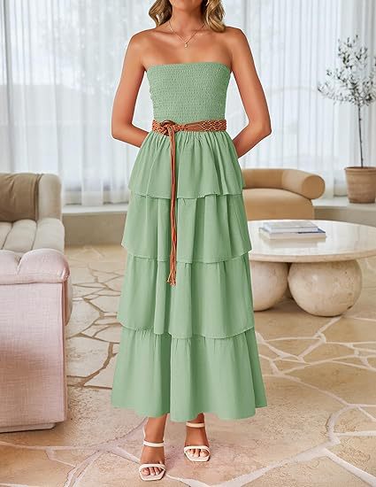 Dress Off-Shoulder Tiered Maxi – Elegant Fit