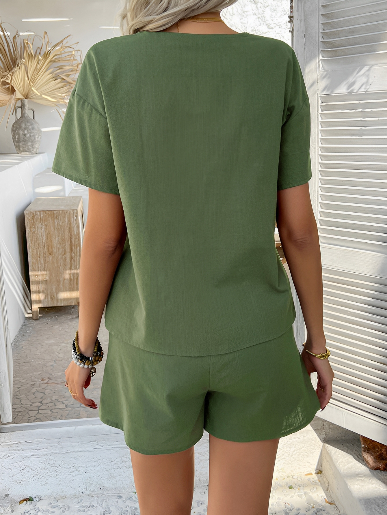 Short Sleeve Set – Button Shirt & Relaxed Shorts