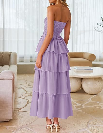Dress Off-Shoulder Tiered Maxi – Elegant Fit