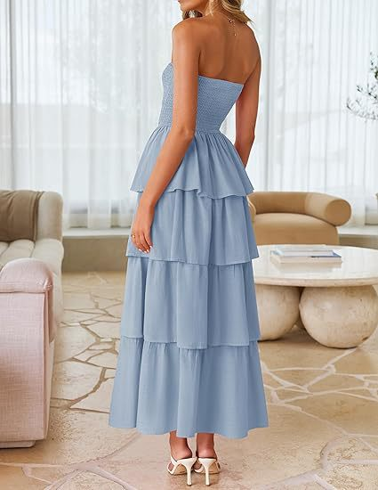 Dress Off-Shoulder Tiered Maxi – Elegant Fit