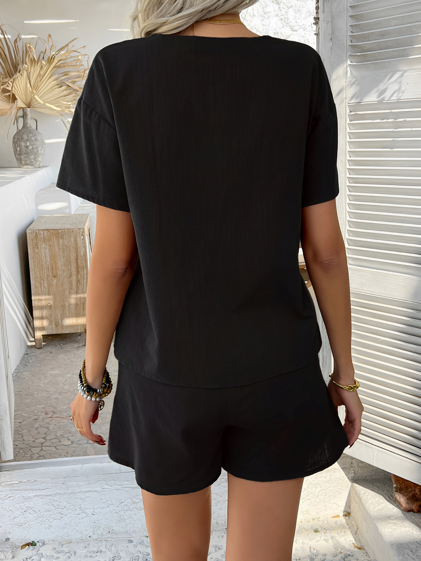Short Sleeve Set – Button Shirt & Relaxed Shorts