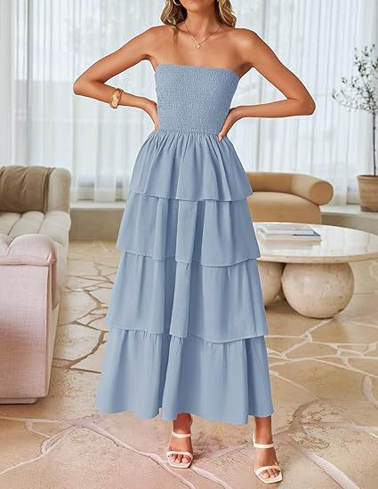 Dress Off-Shoulder Tiered Maxi – Elegant Fit