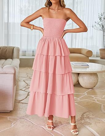 Dress Off-Shoulder Tiered Maxi – Elegant Fit