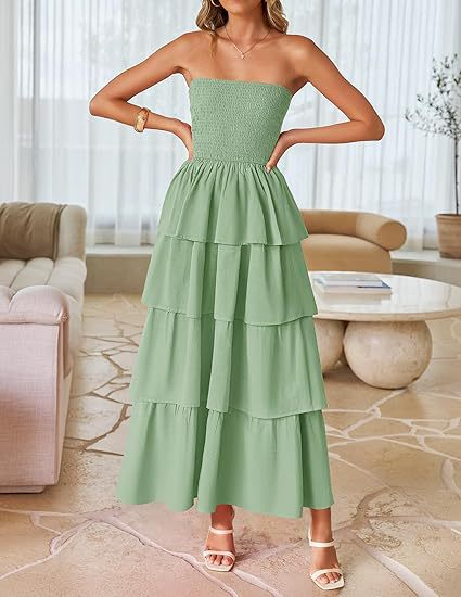 Dress Off-Shoulder Tiered Maxi – Elegant Fit