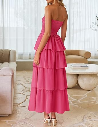 Dress Off-Shoulder Tiered Maxi – Elegant Fit