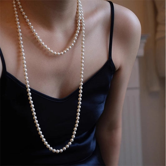 Layered Pearl Necklace – Vintage Chic Statement