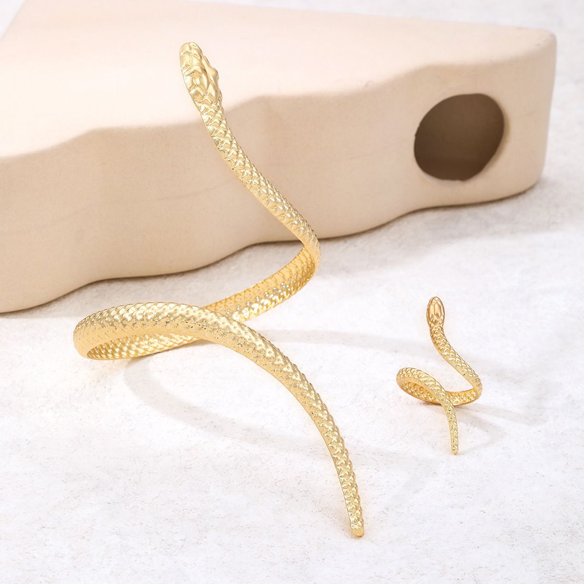 Golden Snake Jewelry Set