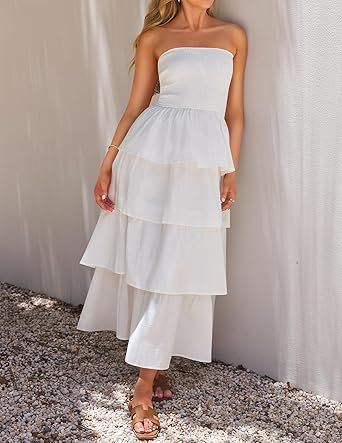Dress Off-Shoulder Tiered Maxi – Elegant Fit