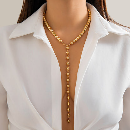 Classic Pearl Necklace – Long and Minimalist