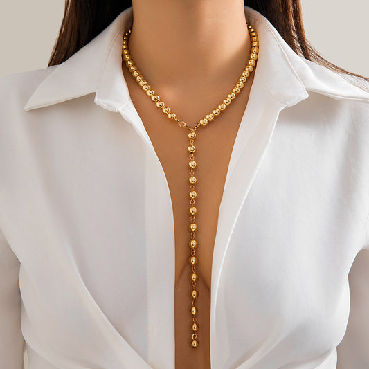 Classic Pearl Necklace – Long and Minimalist