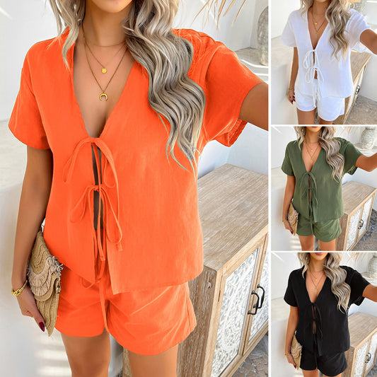 Short Sleeve Set – Button Shirt & Relaxed Shorts
