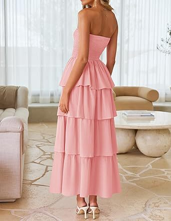 Dress Off-Shoulder Tiered Maxi – Elegant Fit
