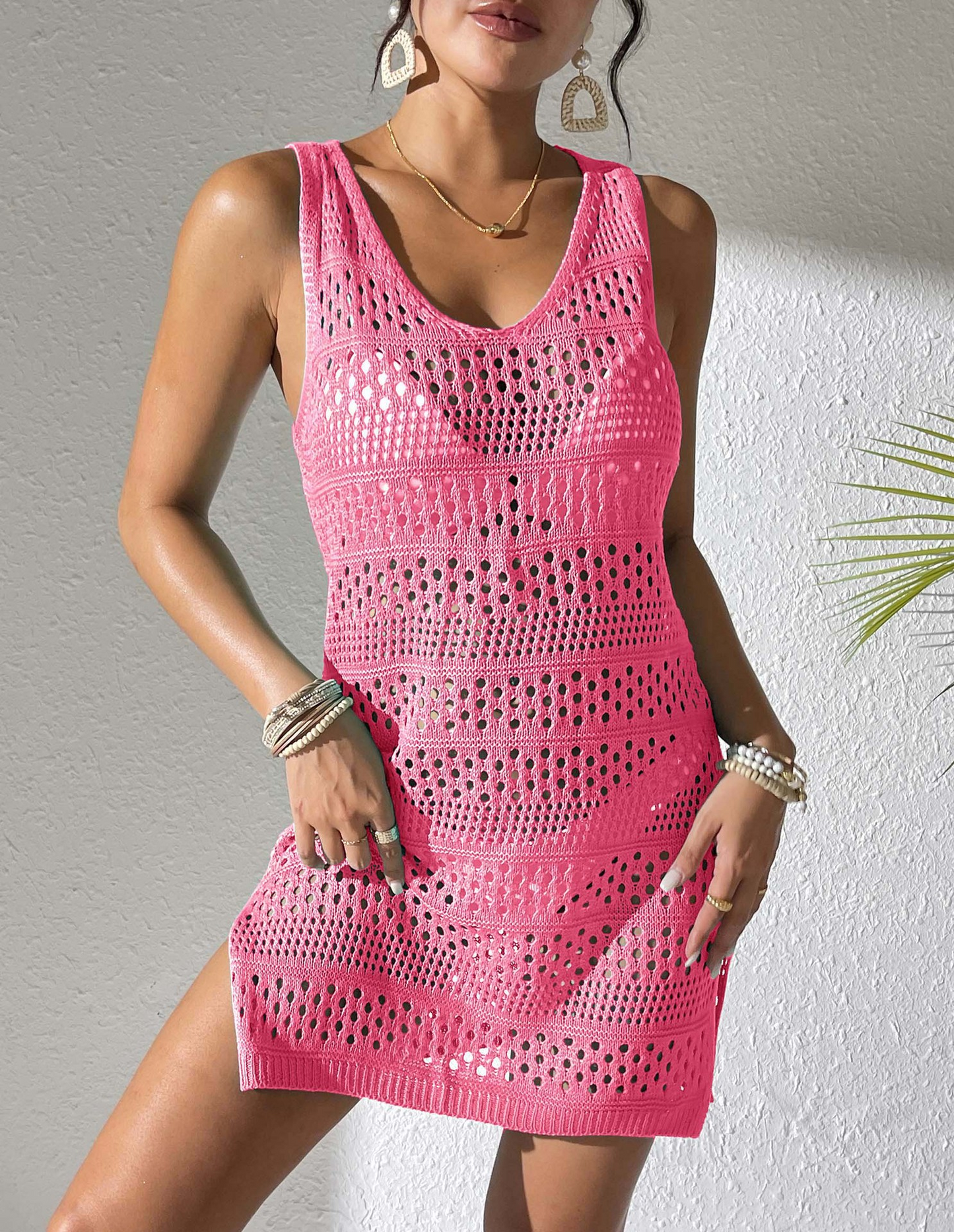 Sheer Beach Cover-Up – Open Back & Tie Detail